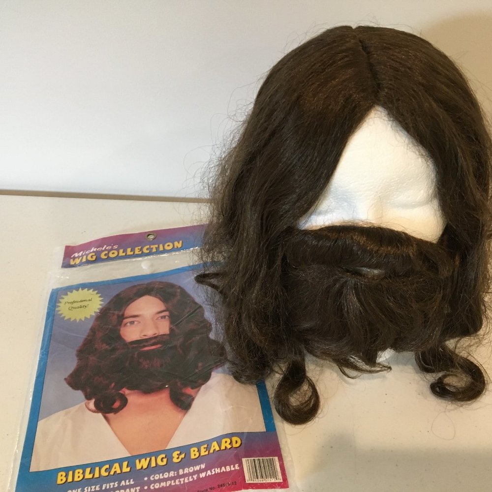 Costume wig, long hair Biblical, hippie, rock star
